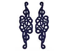 Guipure Motifs - Clarissa (245mm x 70mm) - Navy