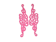 Guipure Motifs - Clarissa (245mm x 70mm) - Neon Cerise