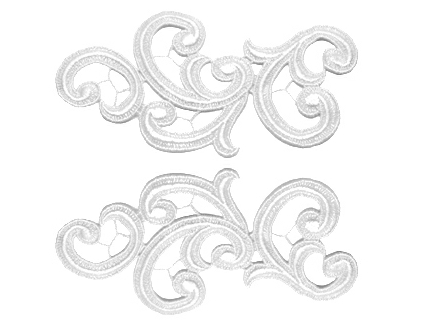 Guipure Motifs - Emma (170mm x 85mm) - White