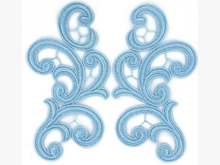 Guipure Motifs - Emma (170mm x 85mm) - Pale Blue