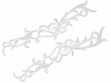 Guipure Motifs - Petunia (430mm x 90mm) - White