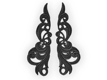 Hero Guipure Motifs  (24x7cm) - Black