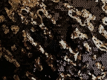 Pluto - Sequin on 2 Way Stretch - Black/Gold