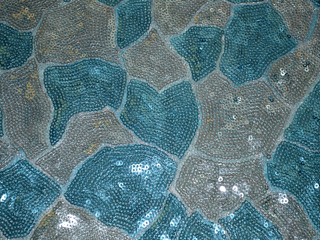 Aquarius - Sequin 2 Way Stretch Net - Barbados/Pale Turquoise