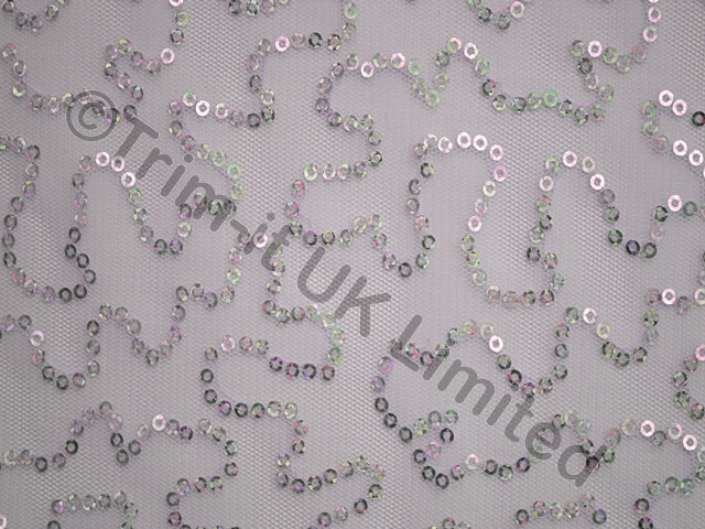 2mm Sequin Swirl on 2 Way Give Net SALE - Lavender