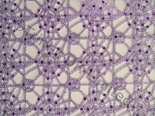 Sequin Crochet  Non Stretch Lace  was 12 now - Violet