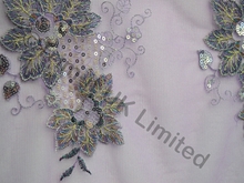 Bloom - Non Stretch Emb. & Sequin Lace - Violet