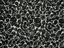 3D Ribbon Rose swirl & Sequin On 2Way Give Net - Black/metallic Silver