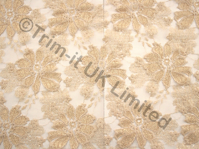  Zinnia Metallic gold Lace - Metallic Gold