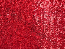 Mini Sequin on 4 way Stretch net - Metallic Red