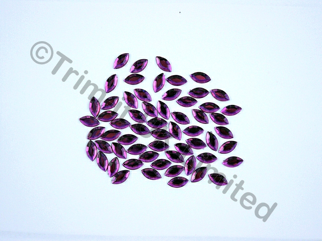 Navette 10x5mm Acrylic stones - Purple Rain