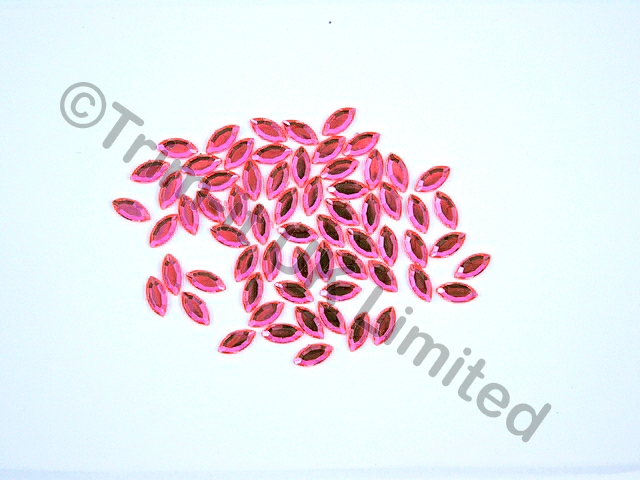 Navette 10x5mm Acrylic stones - Pink Tropicana