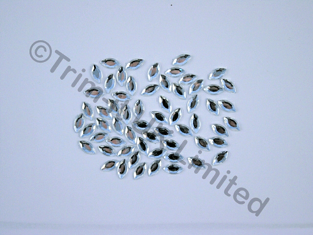 Navette 10x5mm Acrylic stones - Light Sapphire.