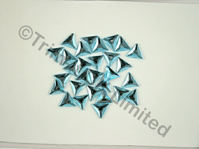 Triangle 13mm Acrylic Stones - Aquamarine