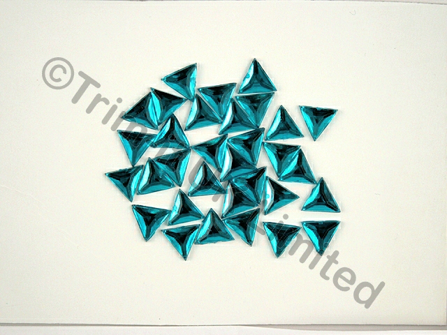 Triangle 13mm Acrylic Stones - Blue Zircon