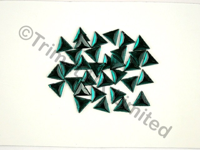 Triangle 13mm Acrylic Stones - Emerald