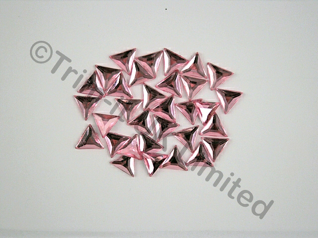 Triangle 13mm Acrylic Stones - Light Rose