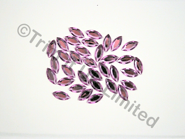  Navette 15x7mm Acrylic stone - Orchid