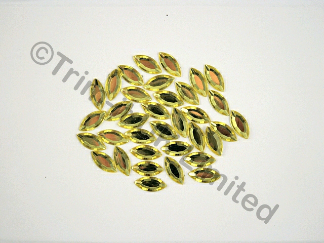  Navette 15x7mm Acrylic stone - Citrine