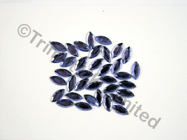  Navette 15x7mm Acrylic stone - Tanzanite