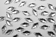 Diamond 18x11mm Acrylic Stones - Crystal