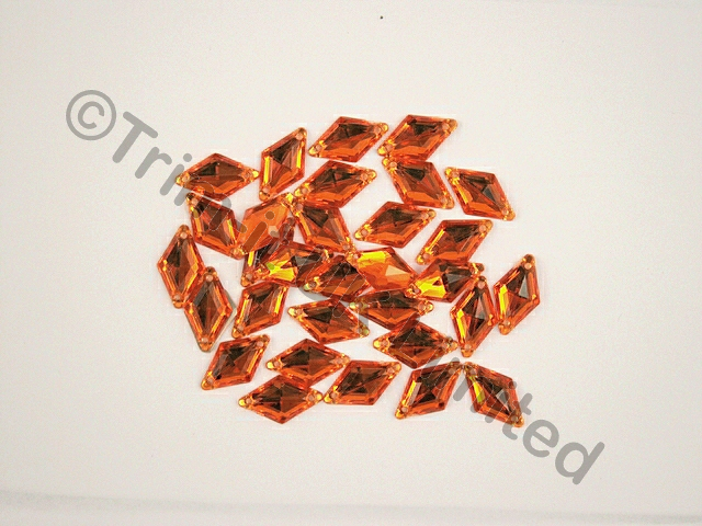 Diamond 18x11mm Acrylic Stones - Tangerine