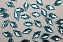 Diamond 18x11mm Acrylic Stones - Aquamarine