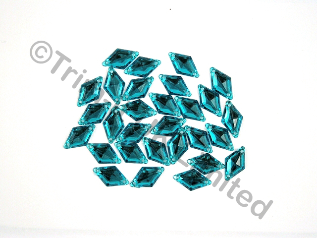 Diamond 18x11mm Acrylic Stones - Blue Zircon