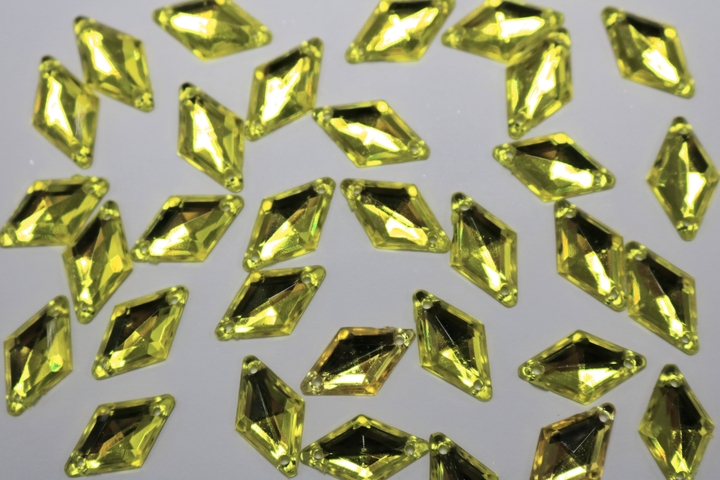 Diamond 18x11mm Acrylic Stones - Citrine