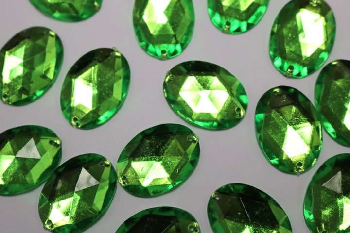 Oval 24x17mm Acrylic Stones - Peridot