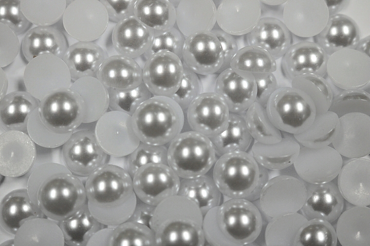 Round Half Pearls 12mm-100pcs. - White