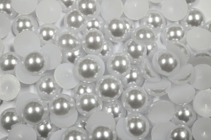 Round Half Pearls 12mm-500pcs - White