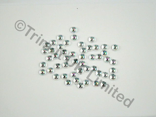 6mm(Cabochon) Half Pearls-500pcs. - Crystal AB