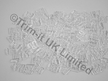 Clear straight Bikini Clips 10mm (Bulk Pack) - Clear