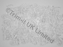 Clear Flower Bikini Clips 19mm (Bulk pkt.) - Clear