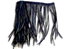 20cm Biot Feather Fringe, per 1 metre Piece - Navy