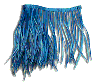 20cm Biot Feather Fringe, per 1 metre Piece - Electric Blue