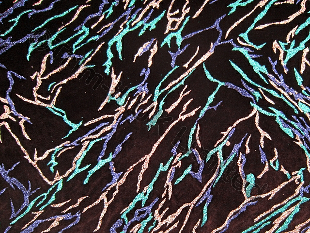 Glitter Bolt On Lycra Velvet SALE WAS 28 NOW - Black/Met.Turquoise/Sapphire/Met.Silver