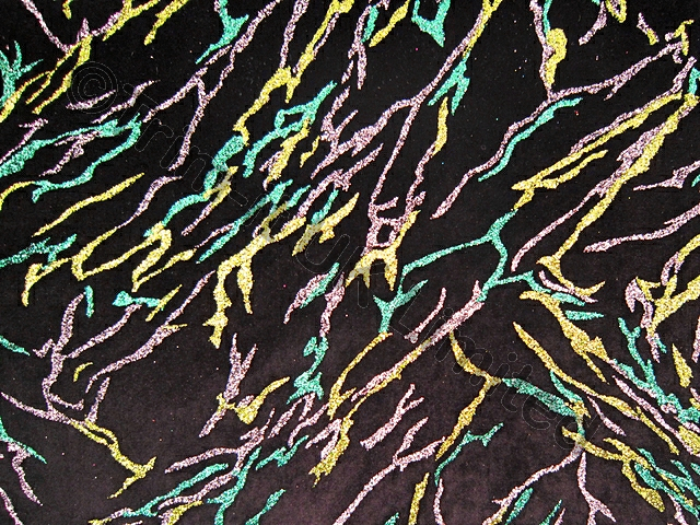 Glitter Bolt On Lycra Velvet SALE WAS 28 NOW - Black/Emerald/Met.Apple/Met.Silver