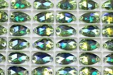 Brilliance 18x10.5mm Pear Box of 144 pcs. - Peridot AB