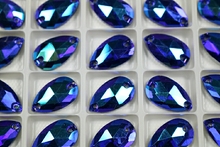 Brilliance 22x13mm Pear Box of 80 pcs. - Bright Sapphire AB