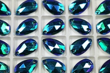 Brilliance 22x13mm Pear Box of 80 pcs. - Electric Blue AB