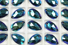 Brilliance 22x13mm Pear Tray of 10 pcs. - Cobalt AB