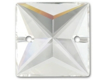 Brilliance Sew-On 22mm Square Box of 60 - Crystal