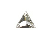 Brilliance Sew-0n 12mm Triangle box of 128 - Crystal