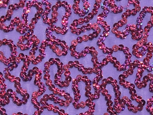 Bling Sequin Swirl On Two Way Stretch Net - Purple/Cerise Hologram