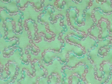 Bling Sequin Swirl On Two Way Stretch Net - Spearmint/Iris