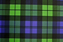 Black Watch Tartan Lycra - Forest Green