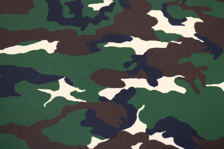 Camouflage Lycra - Black/Brown/Ivory/Forest Green