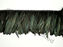 20cm Full Feather Coque Fringe - Oil Black